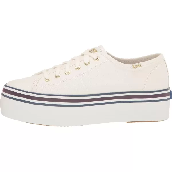 Keds Womens Triple Up Canvas SneakerWhiteBlue Varsity