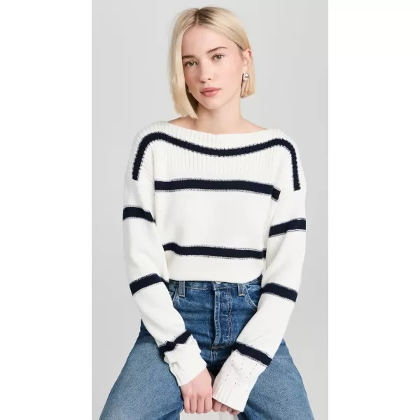 Kerri Rosenthal Womens Kaia Stripe SweaterWhite