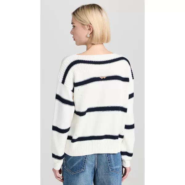 Kerri Rosenthal Womens Kaia Stripe SweaterWhite