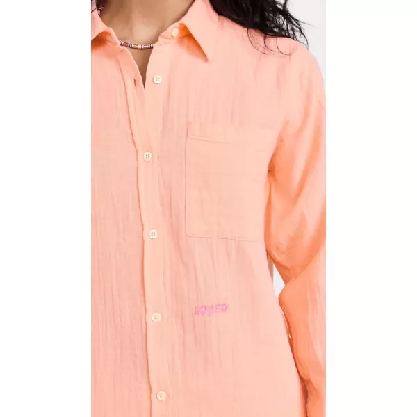 Kerri Rosenthal Womens The Mia Shirt GauzeNeon Glow