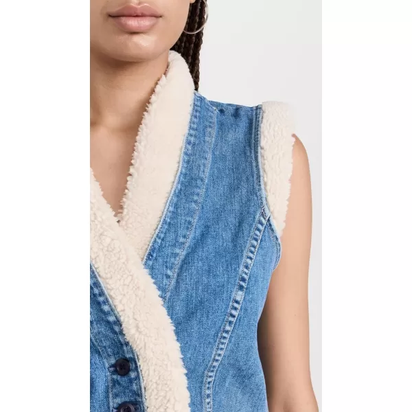 LE JEAN Womens Gracie Sherpa VestDesert