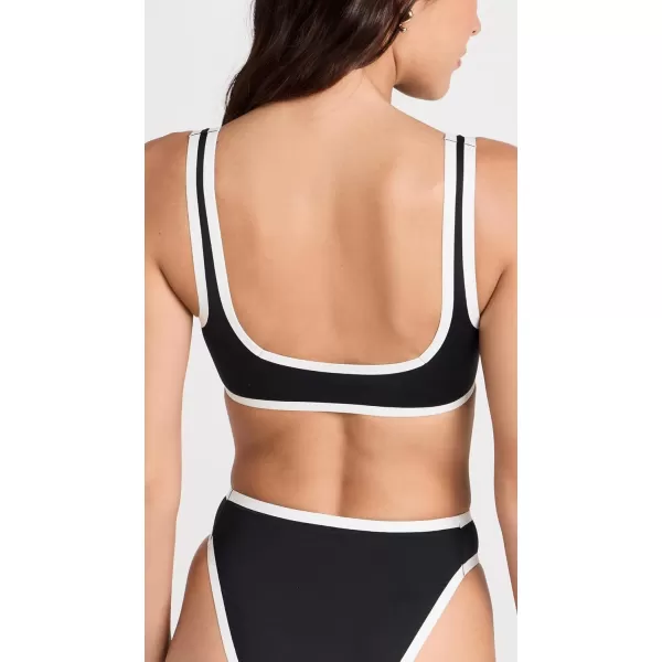 LSpace Womens Ace Bikini TopBlack and Cream