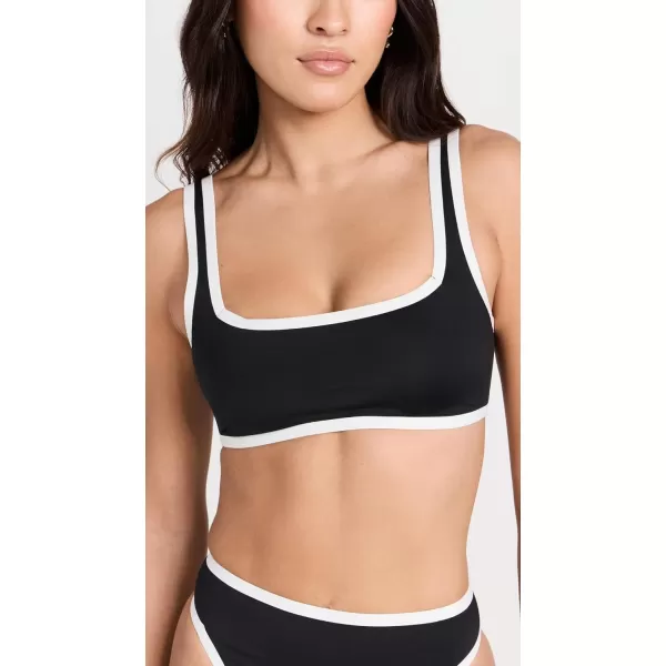 LSpace Womens Ace Bikini TopBlack and Cream