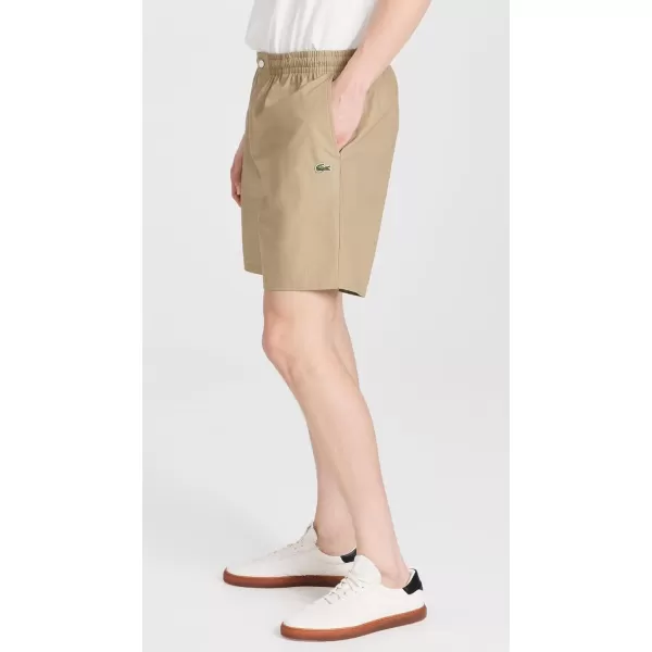 Lacoste Mens Relaxed Fit Short WAdjustable WaistLion Beige