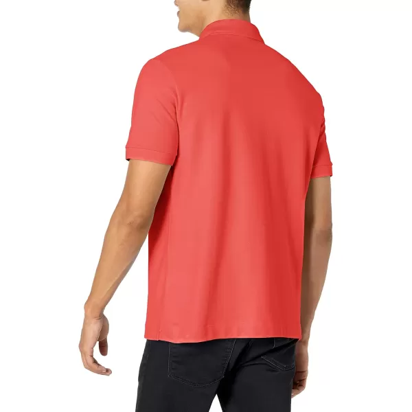 Lacoste Mens Short Sleeve Paris PoloCrater Orange