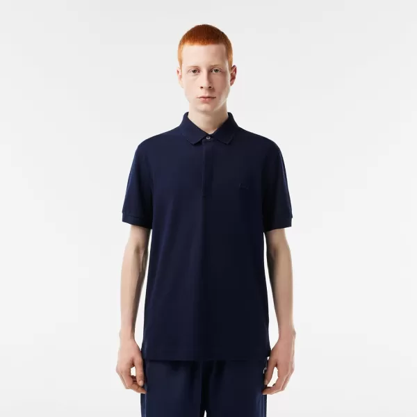 Lacoste Mens Short Sleeve Paris PoloNavy Blue