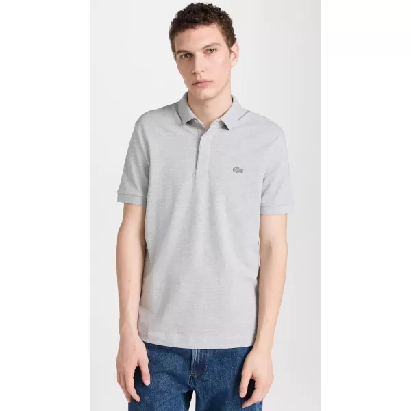 Lacoste Mens Short Sleeve Paris PoloSilver Heathered