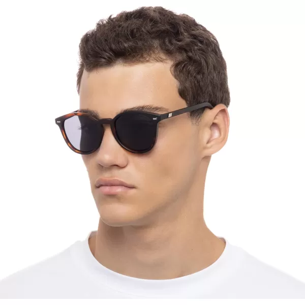 Le Specs Unisex Adults BANDWAGON SunglassesMatte Tort SMOKE MONO POLARIZED