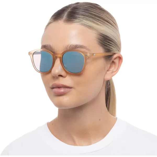 Le Specs Unisex Adults BANDWAGON SunglassesRaw Sugar ICE BLUE MIRROR