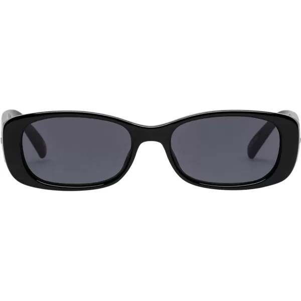 Le Specs Unisex Adults UNREAL SunglassesShiny Black Smoke Mono