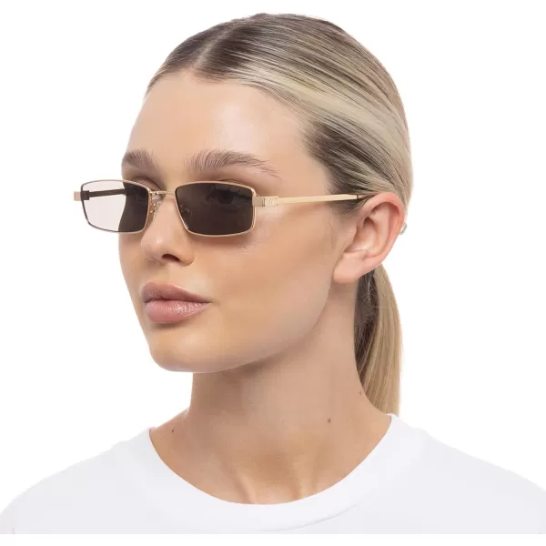 Le Specs Womens Bizarro SunglassesBright GoldClear