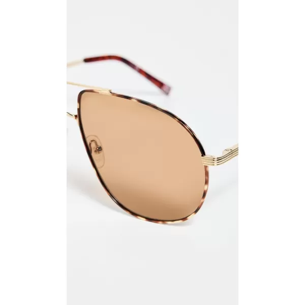 Le Specs Womens Schmaltzy SunglassesBright GoldTort