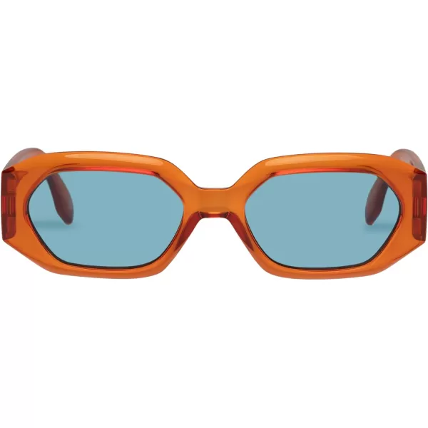 Le Specs Womens Slaptrash SunglassesOrange Soda  Aqua Blue Mono