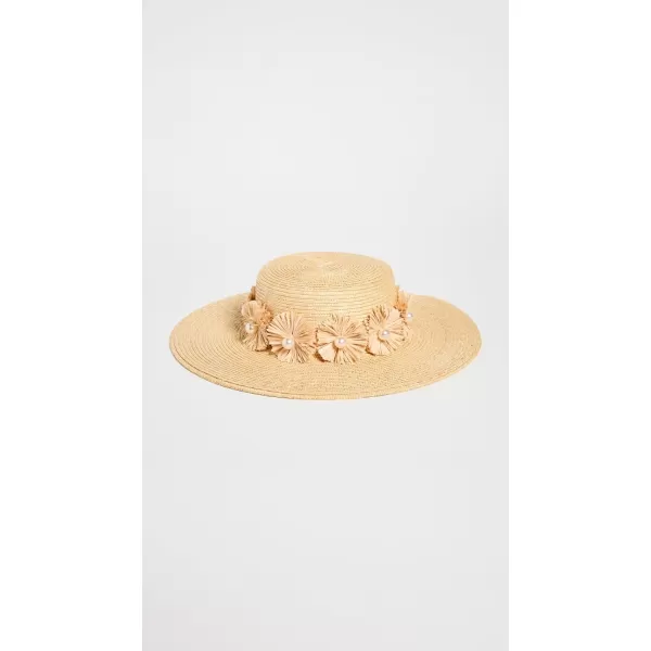 Lele Sadoughi Womens Confetti Embellished Straw HatNatural