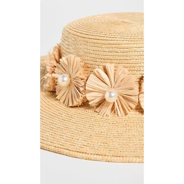 Lele Sadoughi Womens Confetti Embellished Straw HatNatural