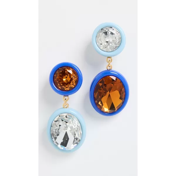 Lele Sadoughi Womens Medallion Resin Drop EarringsCobalt