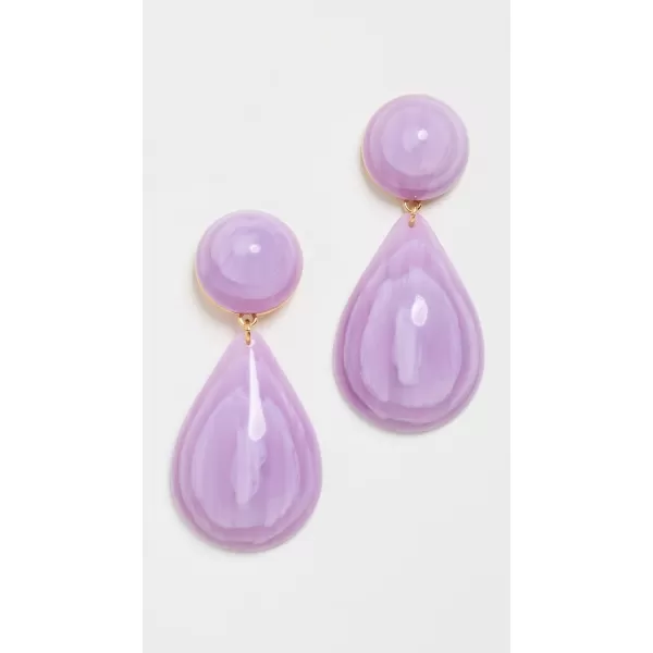 Lele Sadoughi Womens Small Dome Teardrop EarringsLilac