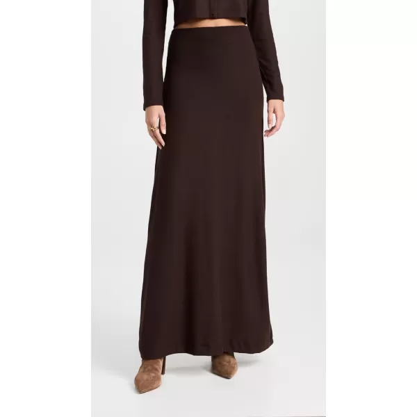 Leset Womens Lauren High Waist Maxi SkirtChocolate