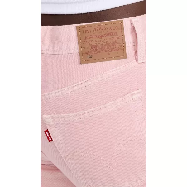 Levis Womens 501 Crop JeansDispersed Dye Quartz Pink Crop