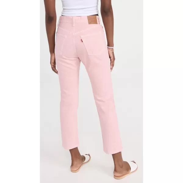 Levis Womens 501 Crop JeansDispersed Dye Quartz Pink Crop