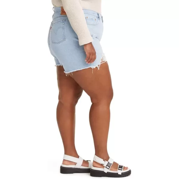 Levis Womens 501 Original Shorts Also Available in PlusPlus Size Samba Oja  Light Indigo