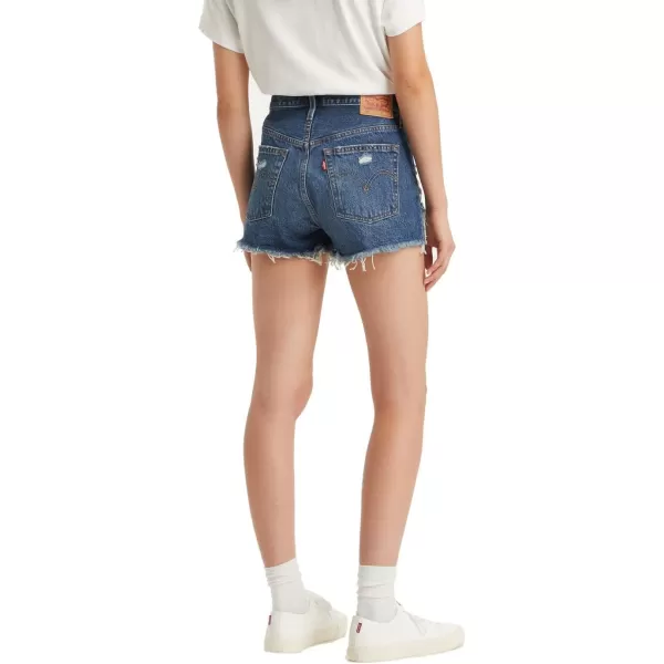 Levis Womens 501 Original Shorts Also Available in PlusStandard Dark Indigo Destructed