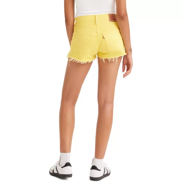 Levis Womens 501 Original Shorts Also Available in PlusStandard New Light Yellow Garment Dye