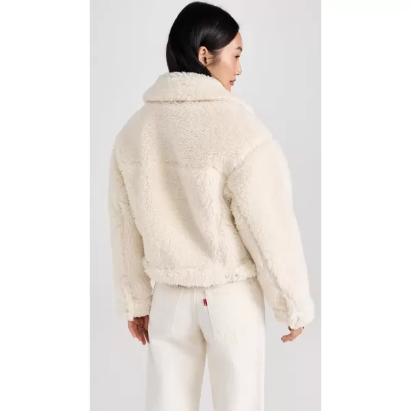 Levis Womens Baby Bubble Sherpa Trucker JacketCoconut Milk