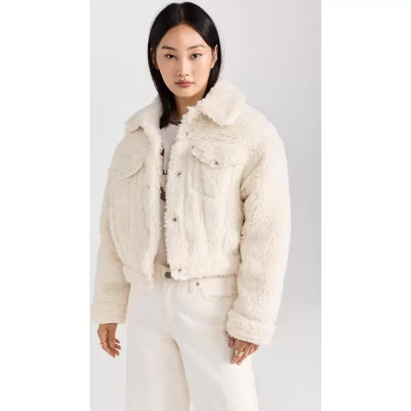 Levis Womens Baby Bubble Sherpa Trucker JacketCoconut Milk