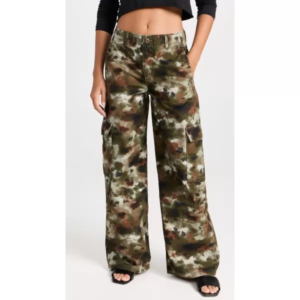 Levis Womens Baggy Cargo PantsMossy Green Watercolor Camo