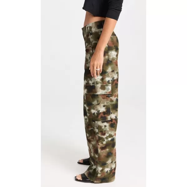 Levis Womens Baggy Cargo PantsMossy Green Watercolor Camo