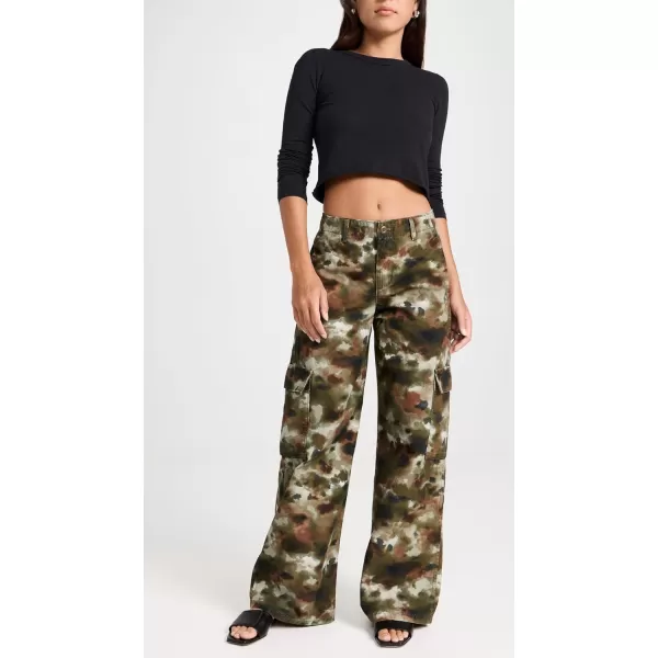 Levis Womens Baggy Cargo PantsMossy Green Watercolor Camo