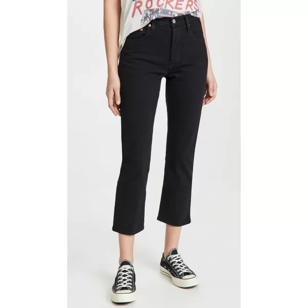 Levis Womens Premium 501 Crop JeansBlack Sprout