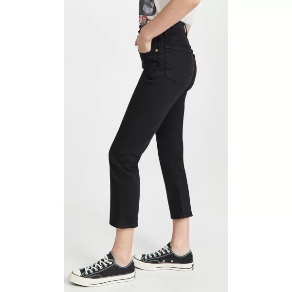 Levis Womens Premium 501 Crop JeansBlack Sprout