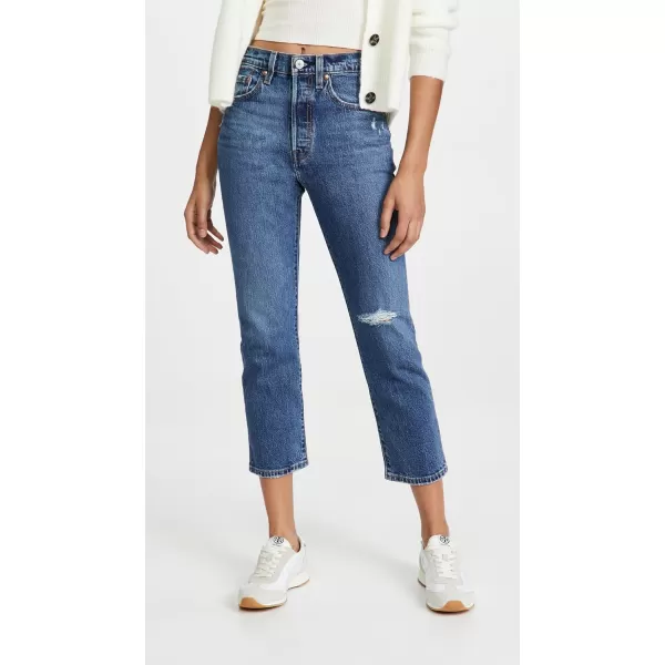 Levis Womens Premium 501 Crop JeansSalsa Middle Waterless