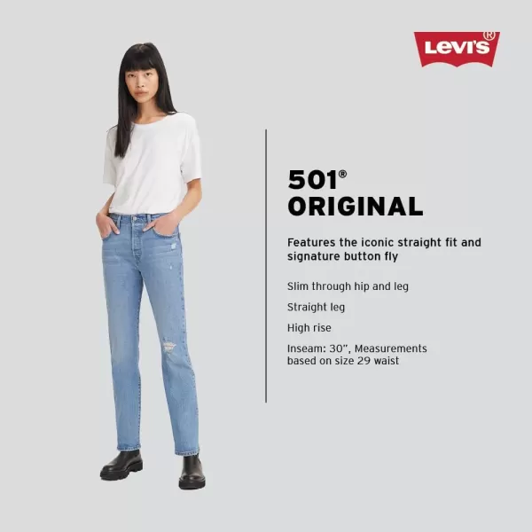 Levis Womens Premium 501 Original Fit JeansNew Hits Different  Light Indigo