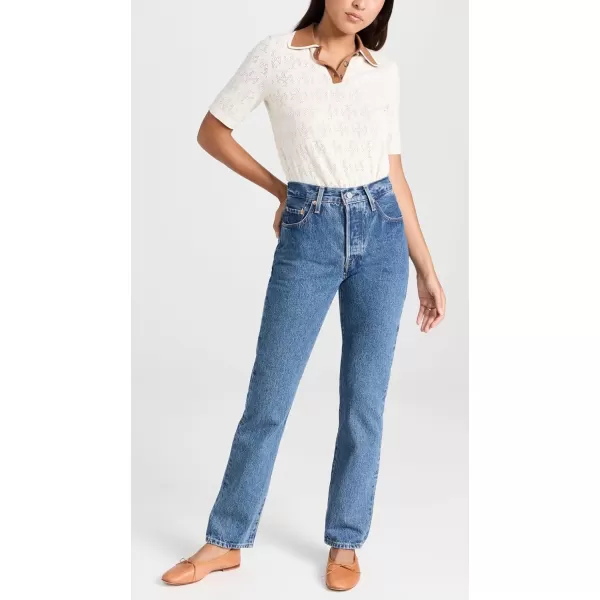 Levis Womens Premium 501 Original Fit JeansShout Out Stone