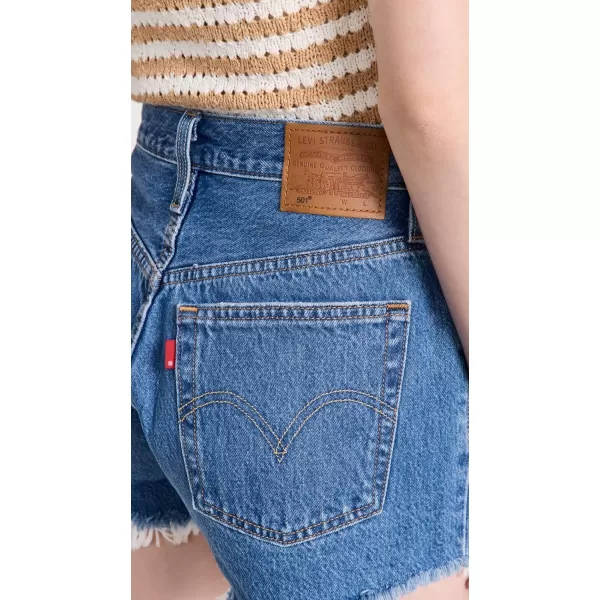 Levis Womens Premium 501 Original Shorts Also Available in PlusAthens Mid Short  Medum Indigo