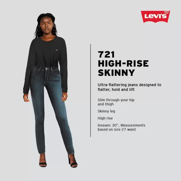 Levis Womens Premium 721 High Rise Skinny Jeans Also Available in PlusStandard Indigo Destructed