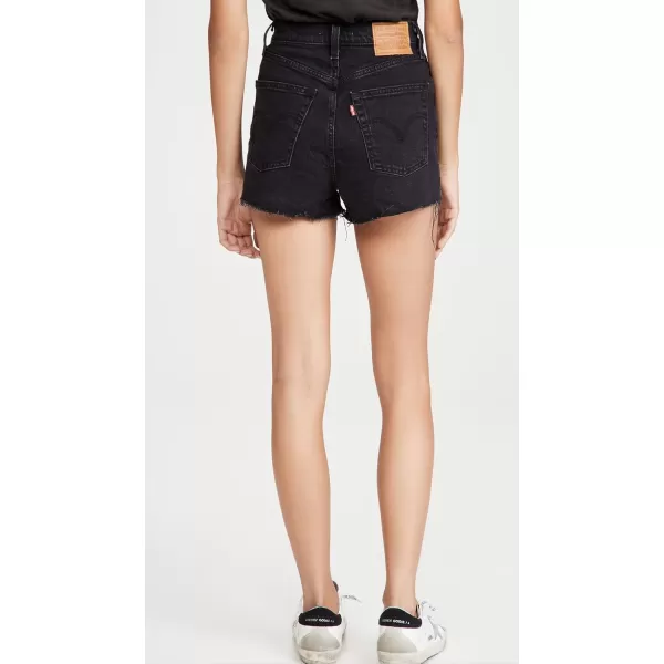 Levis Womens Premium Ribcage ShortsRelaxed Fit Black Lake