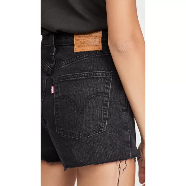 Levis Womens Premium Ribcage ShortsStandard Black Lake