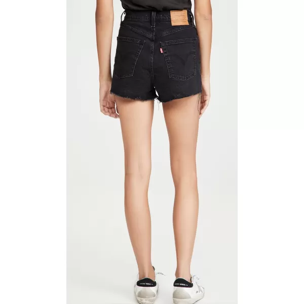 Levis Womens Premium Ribcage ShortsStandard Black Lake