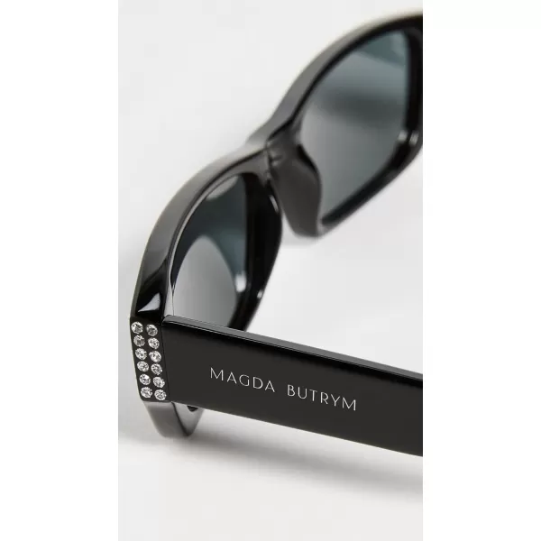 Linda Farrow Womens X Magda 15 SunglassesBlackCrystalGrey