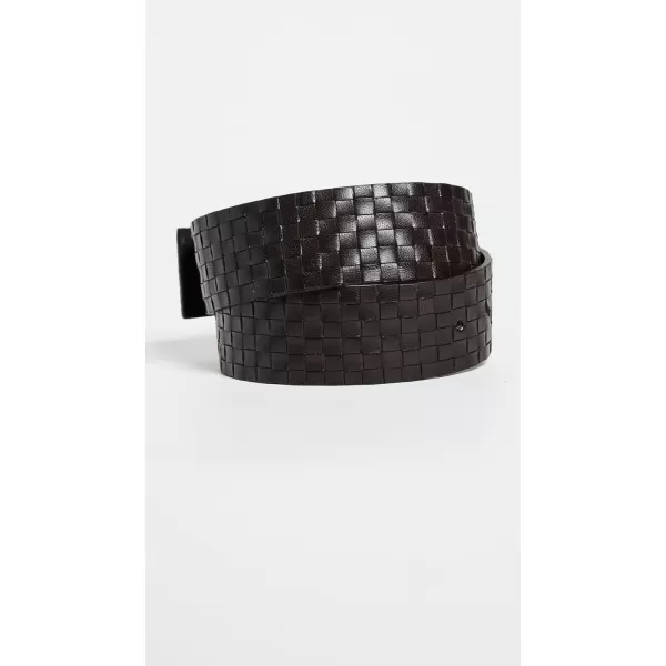 Lizzie Fortunato Womens Louise Belt In Woven Brown LeatherBrown