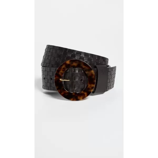 Lizzie Fortunato Womens Louise Belt In Woven Brown LeatherBrown