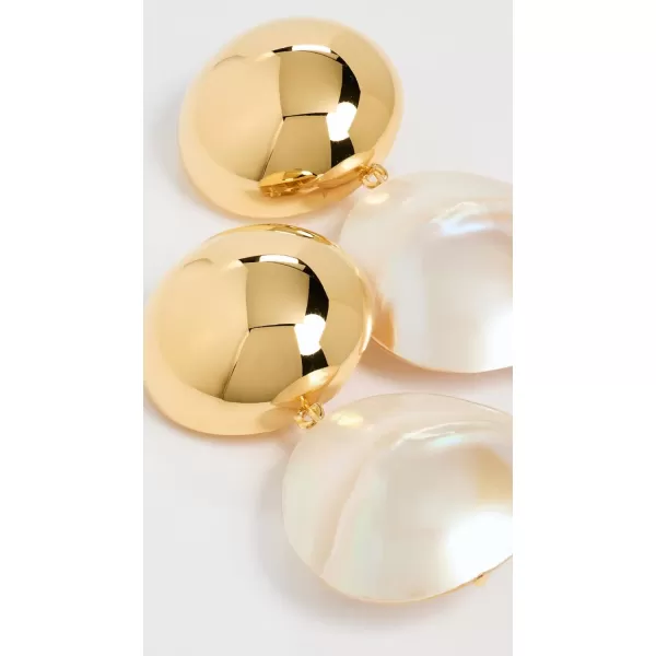 Lizzie Fortunato Womens Rodan Pearl EarringsGold