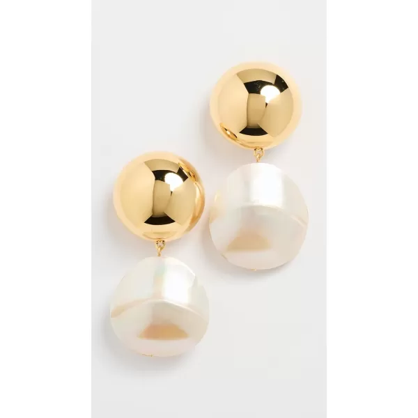 Lizzie Fortunato Womens Rodan Pearl EarringsGold