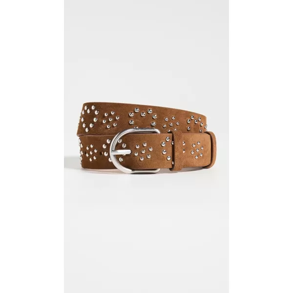 Loeffler Randall Womens Beckett Studded BeltCacaoSilver