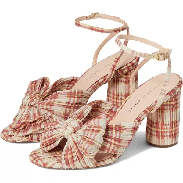 Loeffler Randall Womens Camelliaplfa Heeled SandalCranberry Plaid