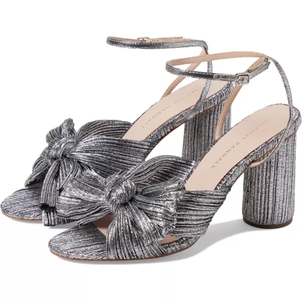 Loeffler Randall Womens Camelliaplfa Heeled SandalDark Silver